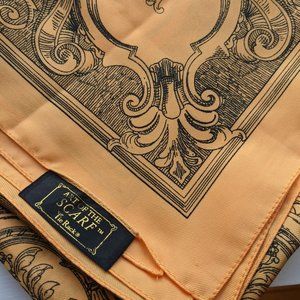 Tie Rack "Art of The Scarf" Large Peach & Navy